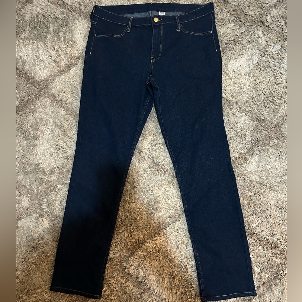 Blue denim skinny jeans
